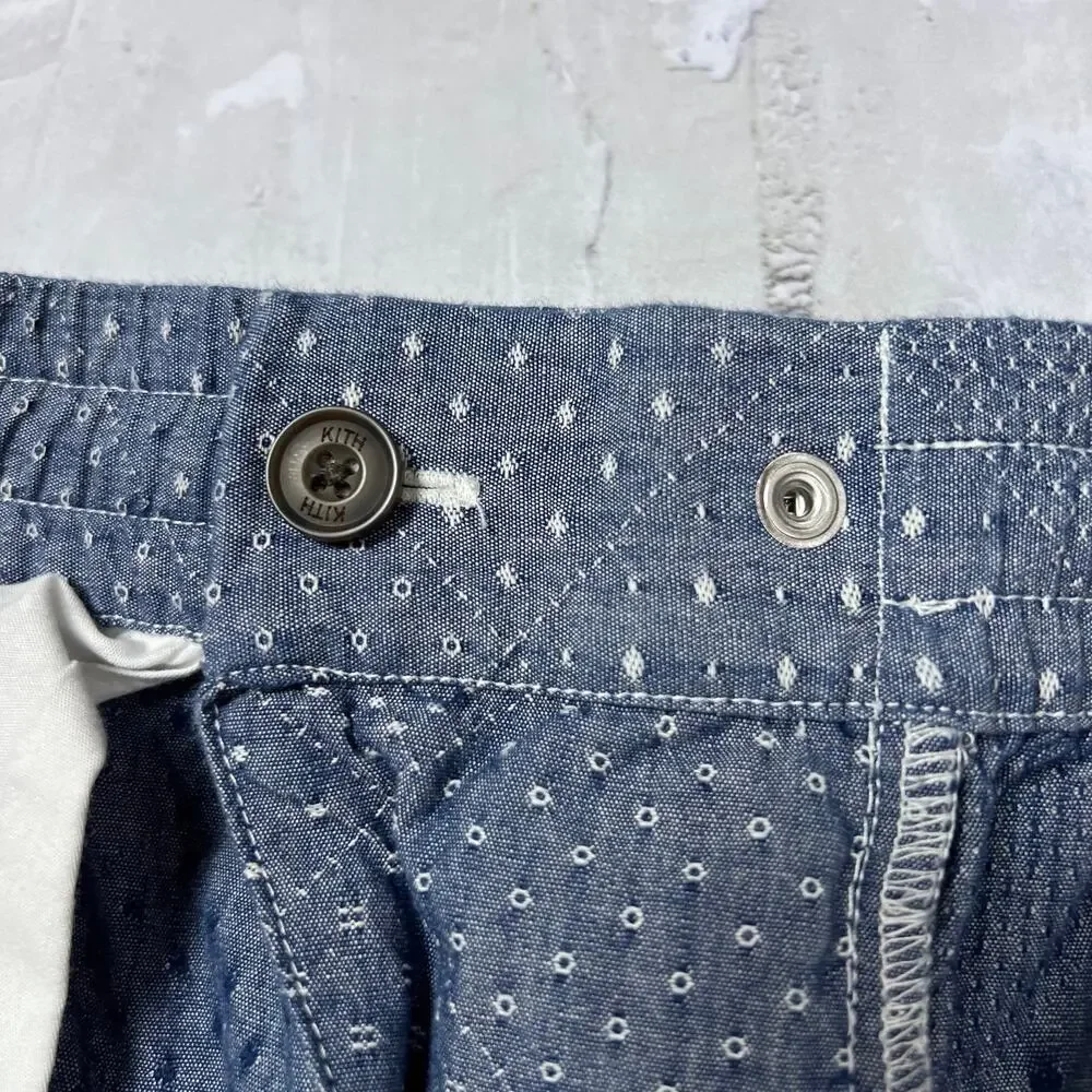 Kith Japanese Patchwork Jacquard Stryker Pant SIZE XL Light Indigo 2022 NWOT